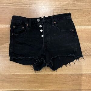 Levi black Jean shorts